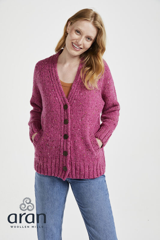 100% Soft Donegal Wool Cardigan V-Neck