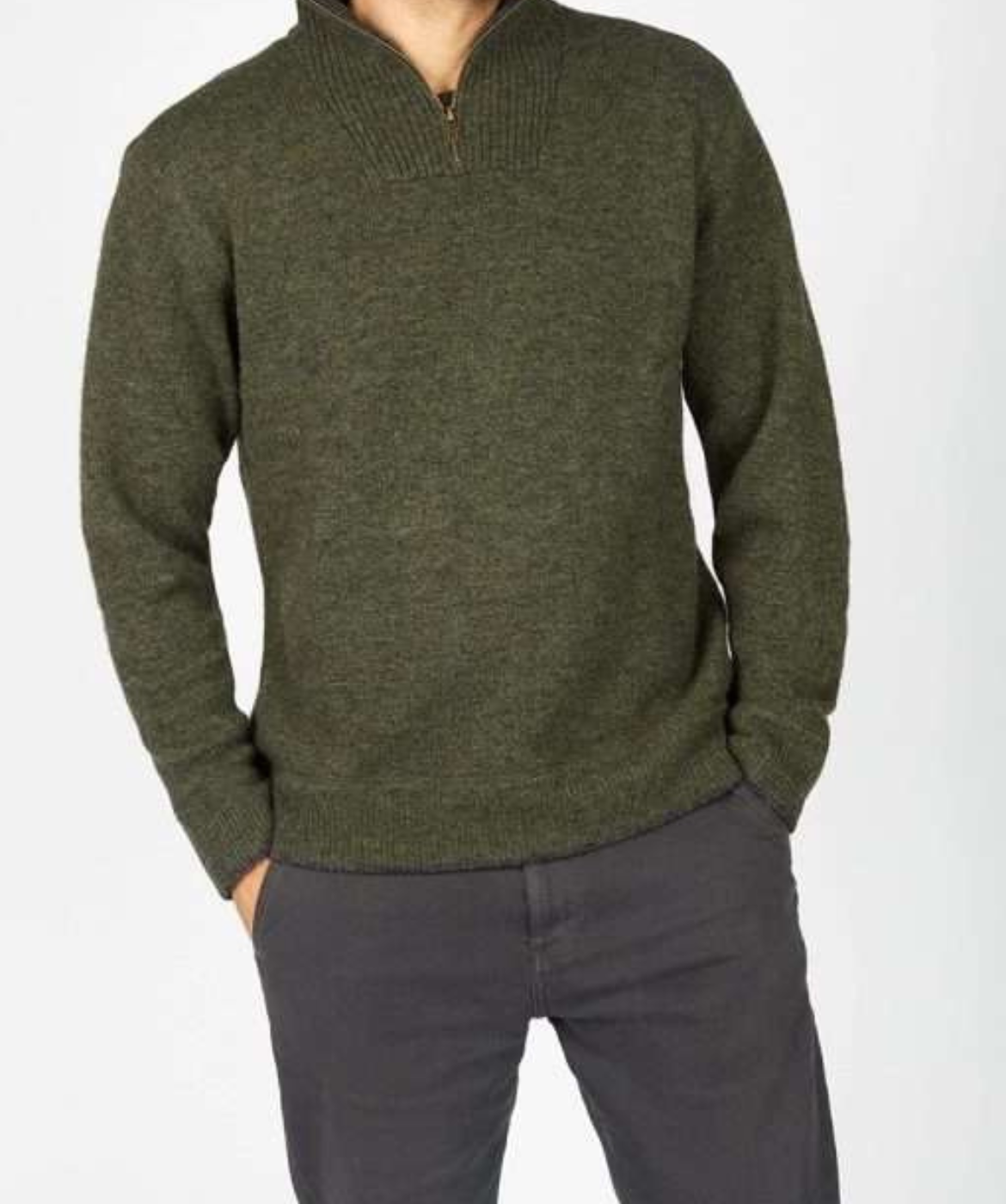 Mens Lambswool Half Zip Sweater