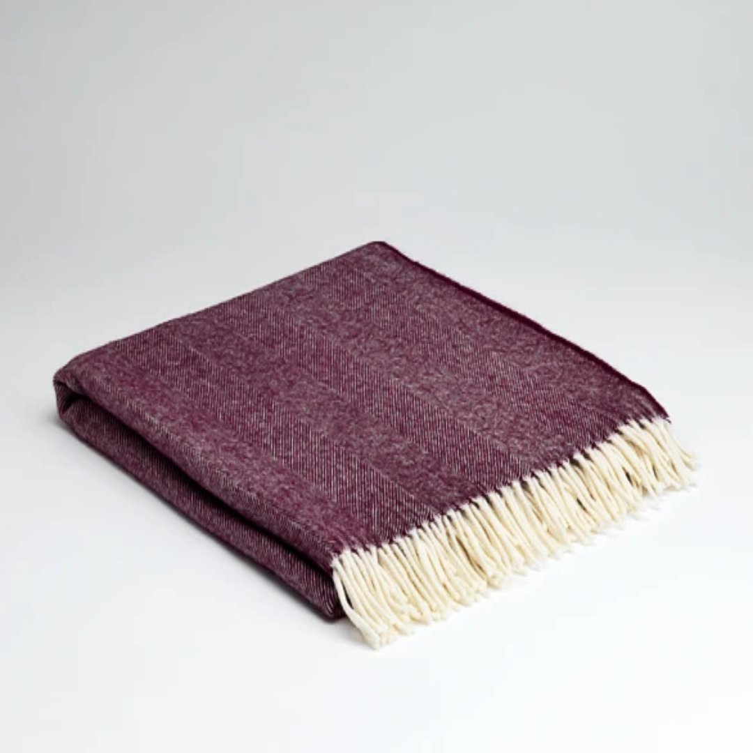 McNutt Supersoft Throw Burgundy Herringbone – The Donegal Shop