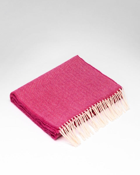 McNutt Herringbone Scarf Raspberry – The Donegal Shop